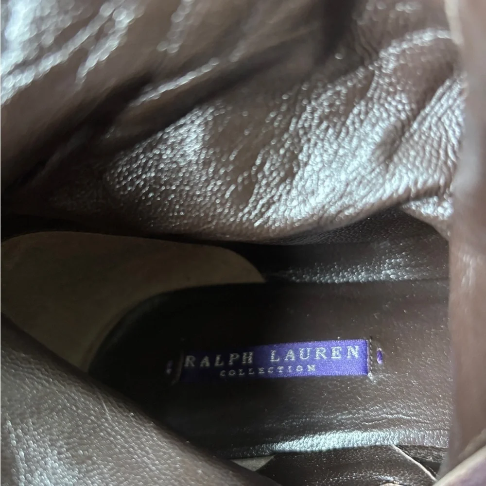 Ralph Lauren purple label suede leather boots womens 9
